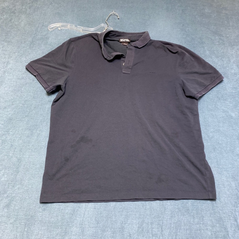 Michael Kors‎ Polo Shirt Mens Large Black Golf Tennis Performance Sportswear
